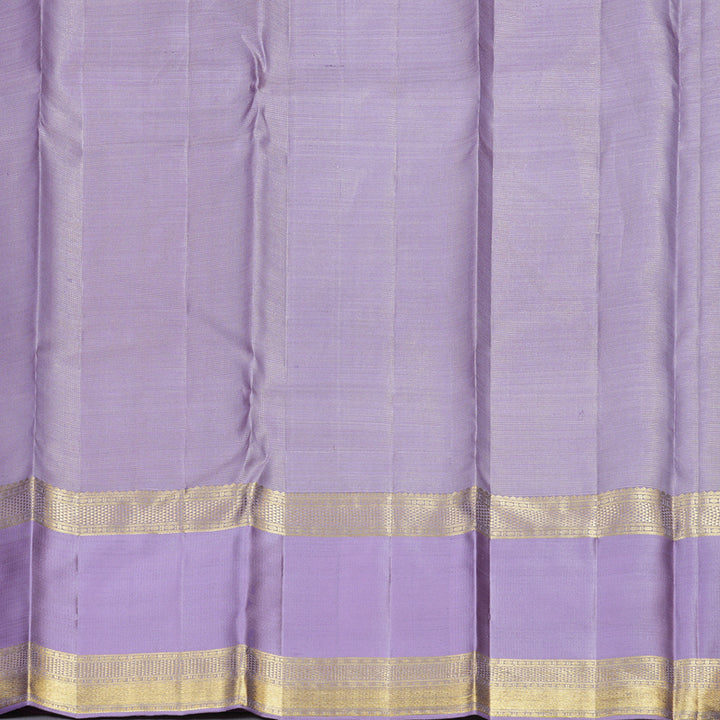 Hayagrivas Baby Pink Handloom Kanjivaram Silk Saree with Lavender Border KBD1915B2-1