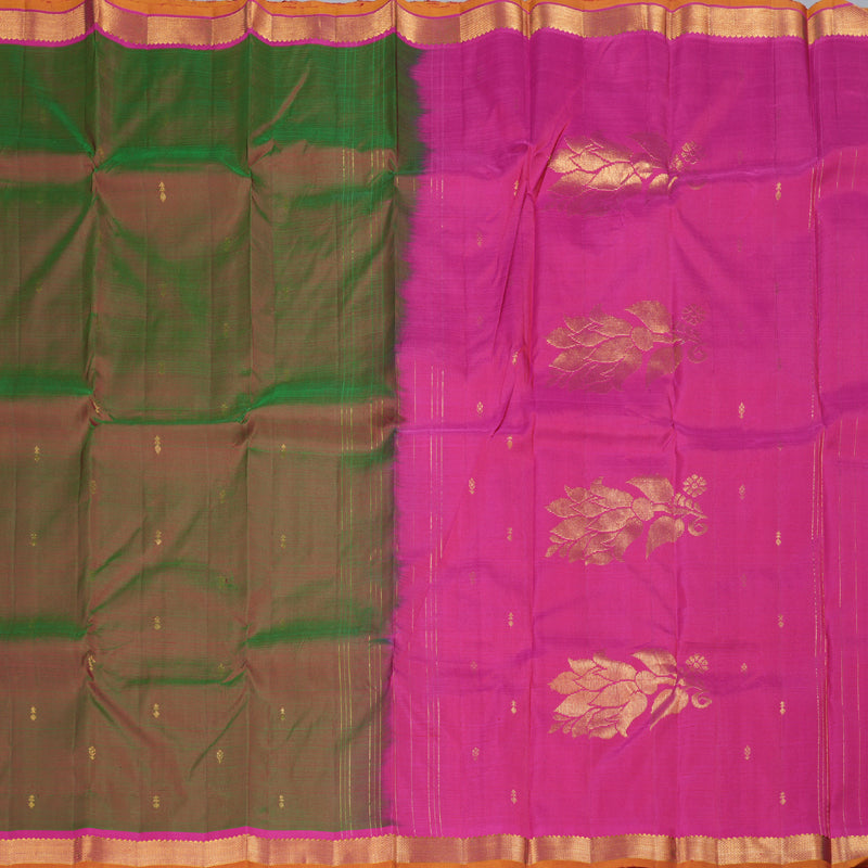 Hayagrivas Mandhalir Handloom Kanjivaram Silk Saree with Pink Border KBD1921B4-7