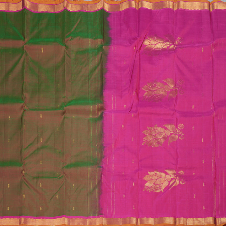 Hayagrivas Mandhalir Handloom Kanjivaram Silk Saree with Pink Border KBD1921B4-7