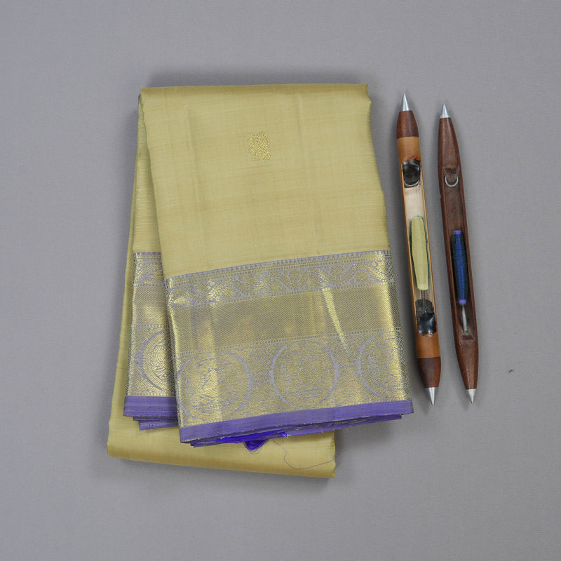 Hayagrivas Handloom Kanjivaram Silk Saree in Serene Sandal KBD1921B7-11