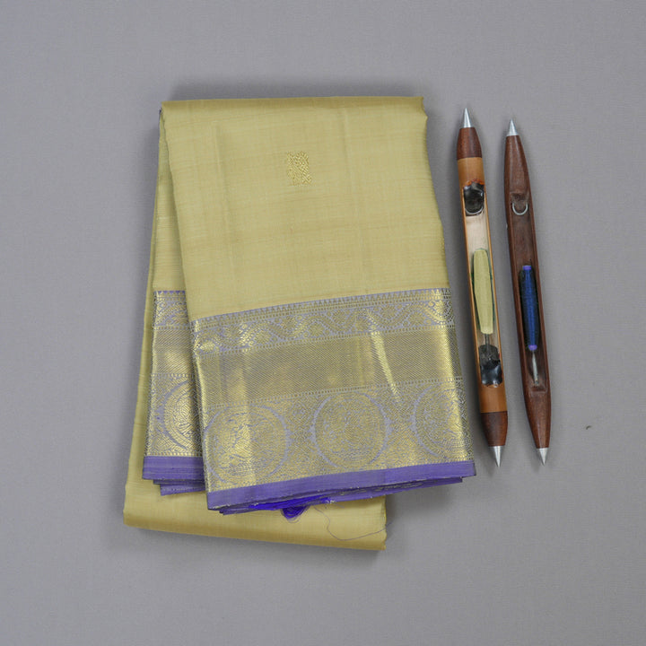 Hayagrivas Handloom Kanjivaram Silk Saree in Serene Sandal KBD1921B7-11