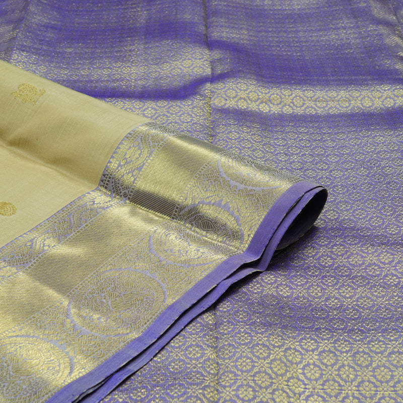 Hayagrivas Handloom Kanjivaram Silk Saree in Serene Sandal KBD1921B7-11