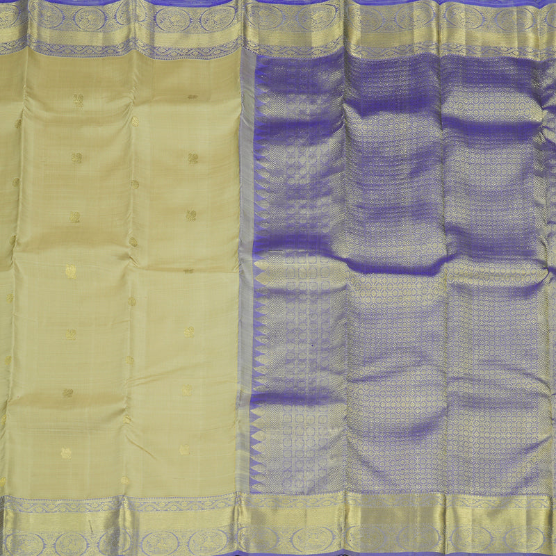 Hayagrivas Handloom Kanjivaram Silk Saree in Serene Sandal KBD1921B7-11