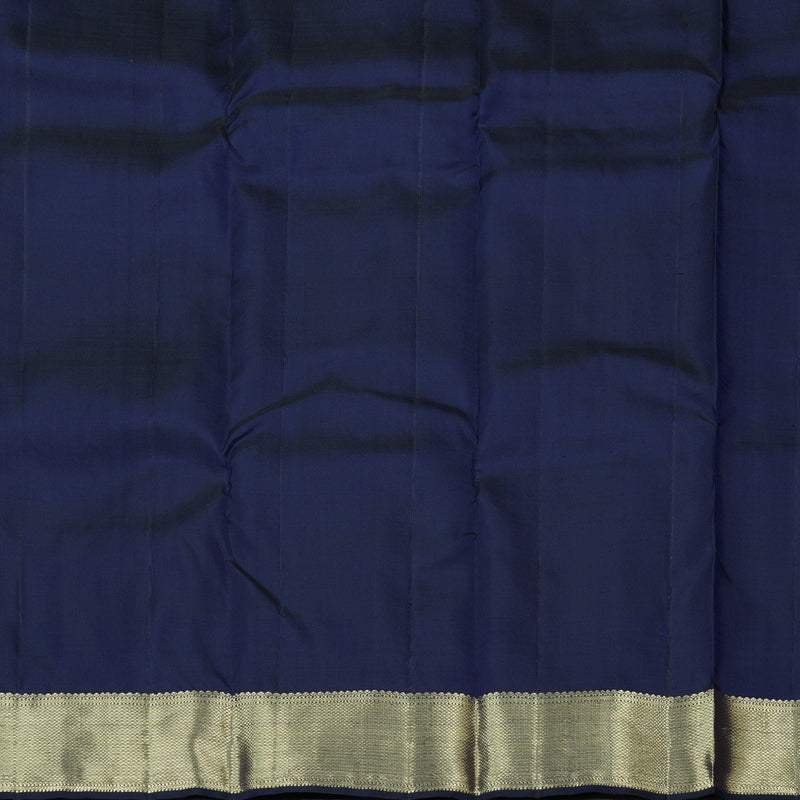 Hayagrivas Handloom Kanjivaram Silk Saree in Opulent Dark Blue KBD1921B7-14