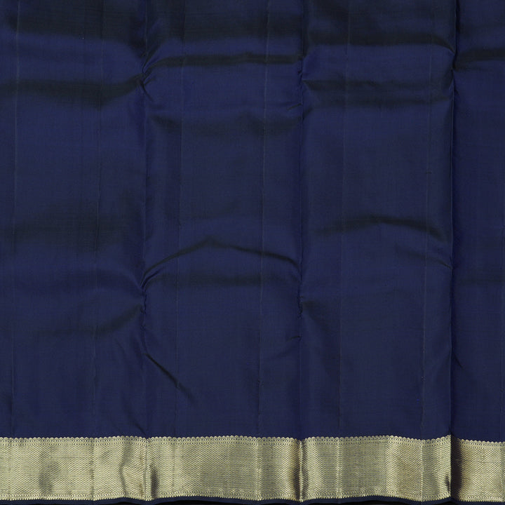 Hayagrivas Handloom Kanjivaram Silk Saree in Opulent Dark Blue KBD1921B7-14