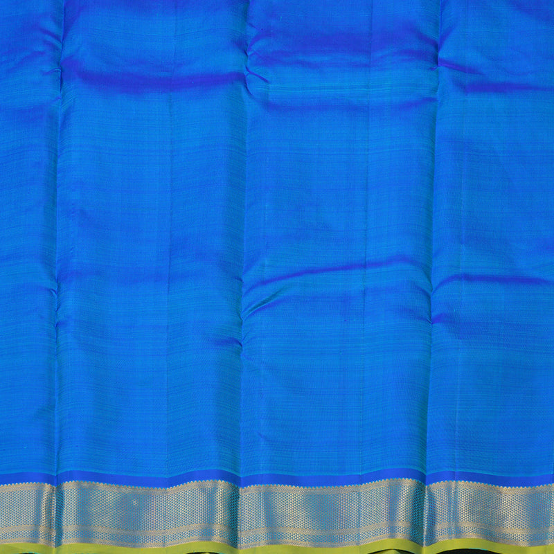 Hayagrivas Handloom Kanjivaram Silk Saree in Mesmerisig Sea Blue KBD1921B7-15