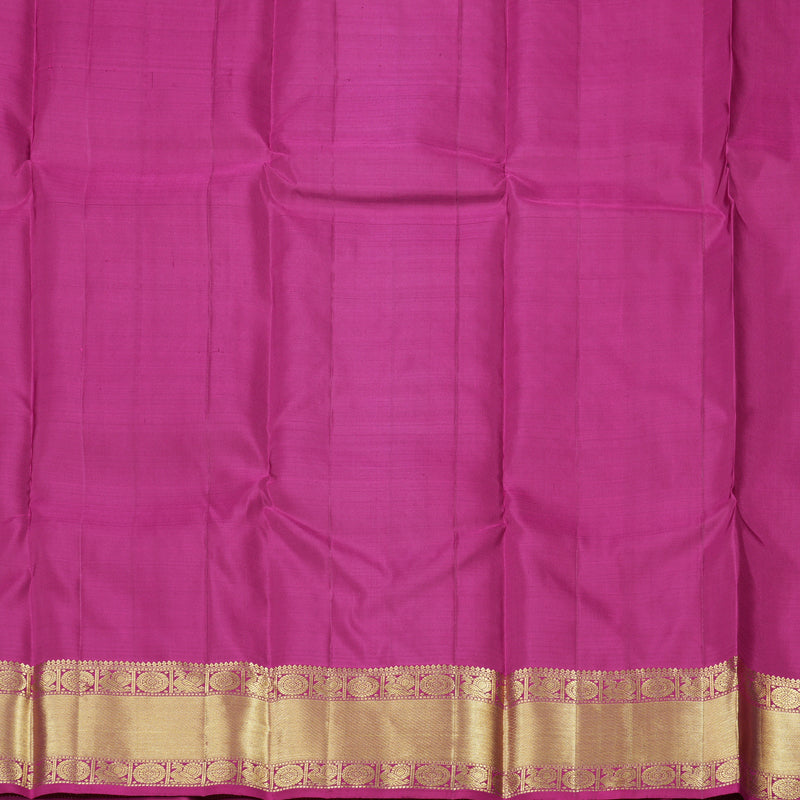 Hayagrivas Purple Handloom Kanjivaram Silk Saree with Pink Border KBD1921B7-8