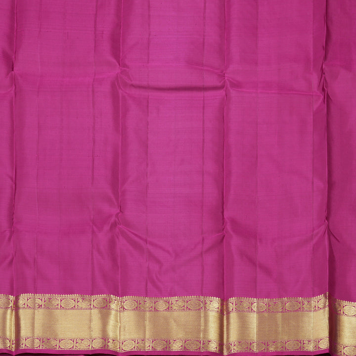 Hayagrivas Purple Handloom Kanjivaram Silk Saree with Pink Border KBD1921B7-8