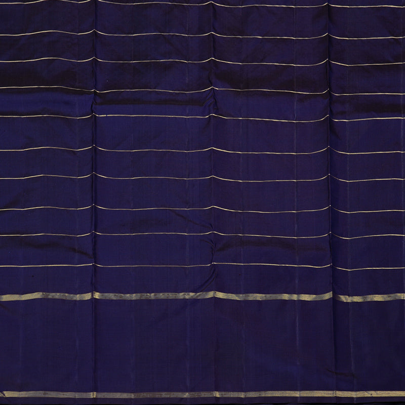 Hayagrivas Dark Blue Handloom Kanjivaram Silk Saree with Dark Blue Border KBD1927B1-1