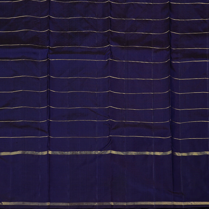 Hayagrivas Dark Blue Handloom Kanjivaram Silk Saree with Dark Blue Border KBD1927B1-1
