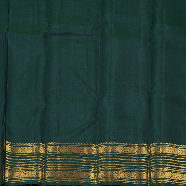 Hayagrivas Purple Handloom Kanjivaram Silk Saree with Peacock Green Border KBD1929B1-9