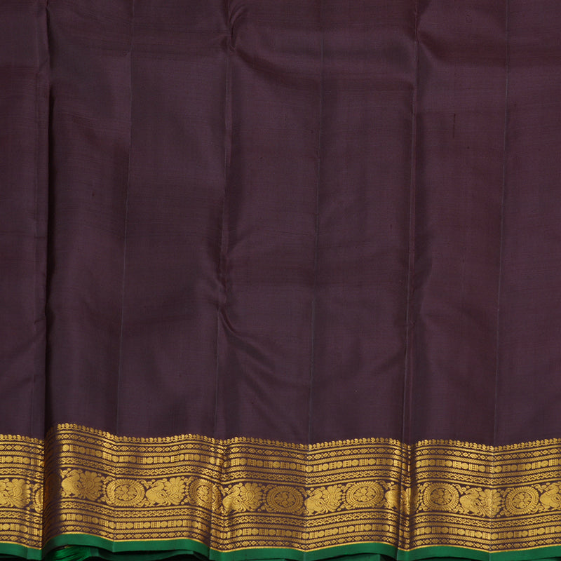 Hayagrivas Handloom Kanjivaram Silk Saree in Rustic Burnt Orange KBD1930B10-3