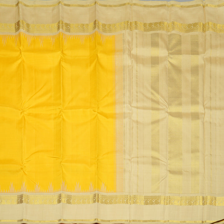 Hayagrivas Handloom Kanjivaram Silk Saree in Sun-kissed Yellow KBD1932B1-1