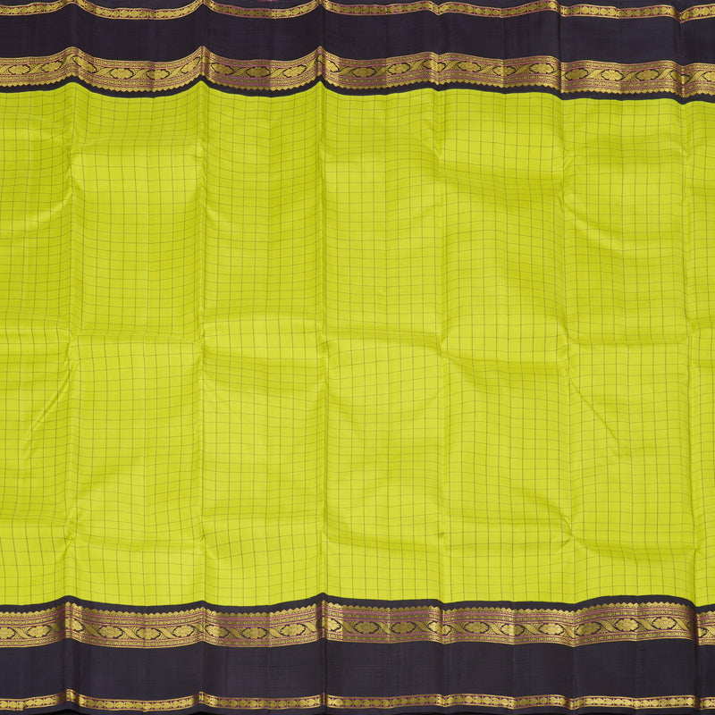 Hayagrivas Handloom Kanjivaram Silk Saree in Vibrant Lemon Green KBD1935B1-2