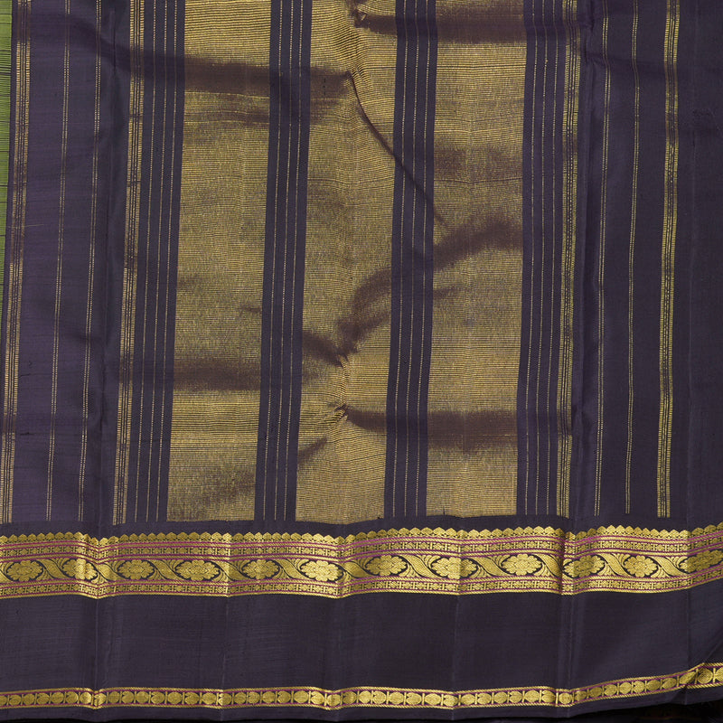 Hayagrivas Handloom Kanjivaram Silk Saree in Vibrant Lemon Green KBD1935B1-2