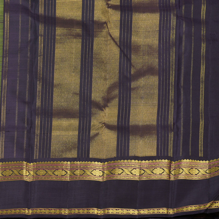 Hayagrivas Handloom Kanjivaram Silk Saree in Vibrant Lemon Green KBD1935B1-2