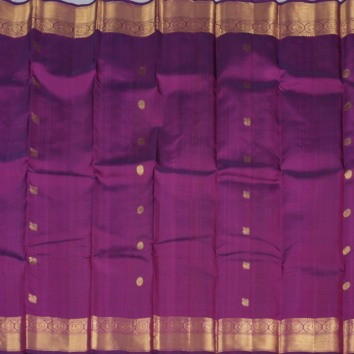 Hayagrivas Dark Purple Handloom Kanjivaram Silk Saree KBD1940B2-3