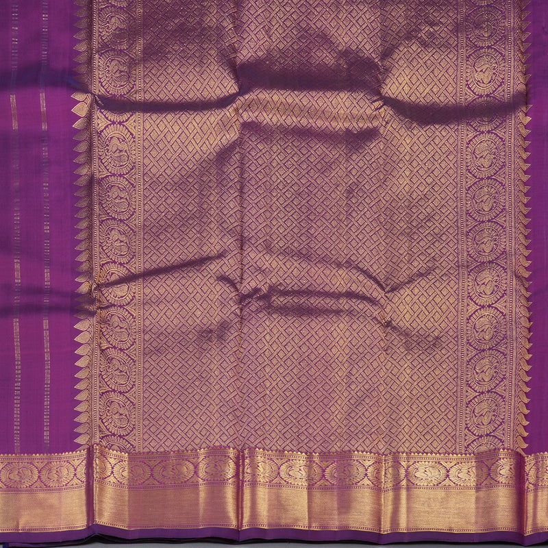 Hayagrivas Dark Purple Handloom Kanjivaram Silk Saree KBD1940B2-3