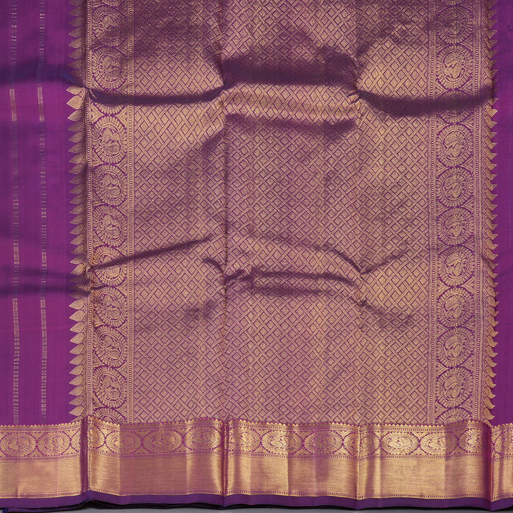 Hayagrivas Dark Purple Handloom Kanjivaram Silk Saree KBD1940B2-3