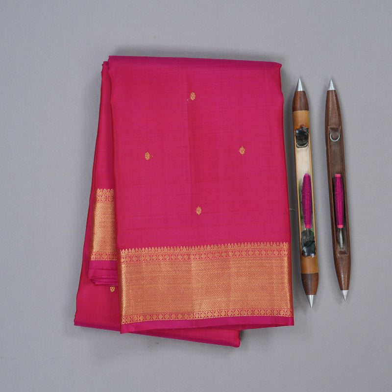Hayagrivas Reddish Pink Handloom Kanjivaram Silk Saree KBD1943B3-1
