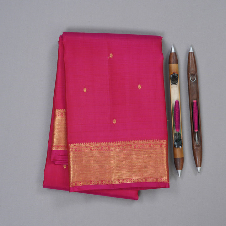 Hayagrivas Reddish Pink Handloom Kanjivaram Silk Saree KBD1943B3-1