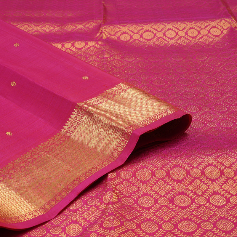 Hayagrivas Reddish Pink Handloom Kanjivaram Silk Saree KBD1943B3-1