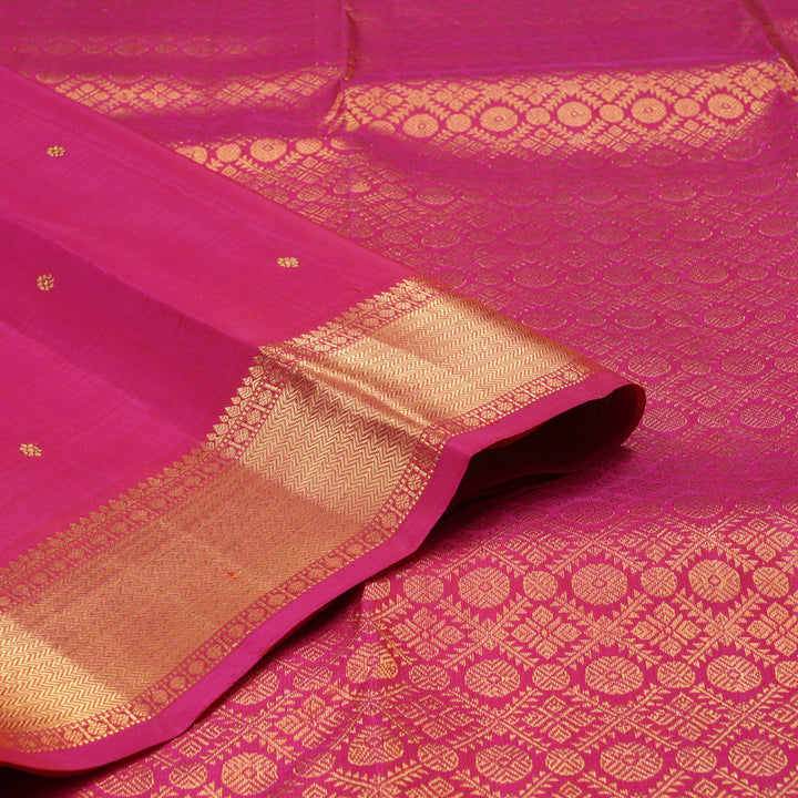 Hayagrivas Reddish Pink Handloom Kanjivaram Silk Saree KBD1943B3-1