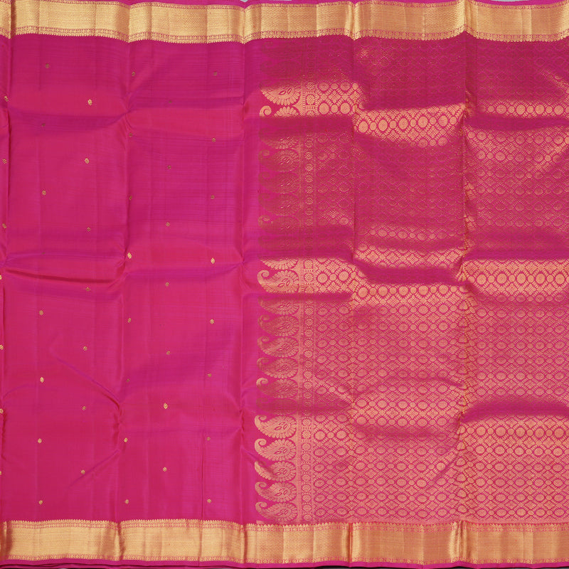 Hayagrivas Reddish Pink Handloom Kanjivaram Silk Saree KBD1943B3-1