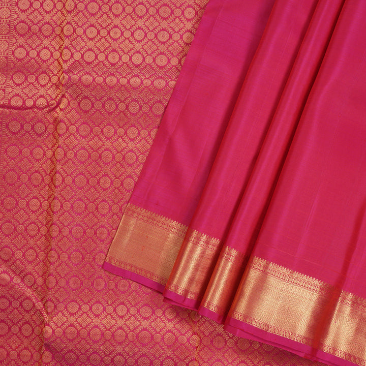 Hayagrivas Reddish Pink Handloom Kanjivaram Silk Saree KBD1943B3-1