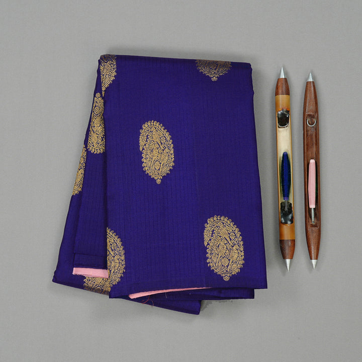 Hayagrivas Blue Handloom Kanjivaram Silk Saree KBD1946B1-1