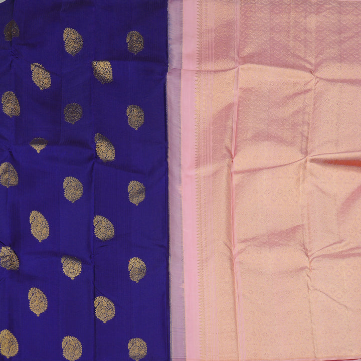Hayagrivas Blue Handloom Kanjivaram Silk Saree KBD1946B1-1