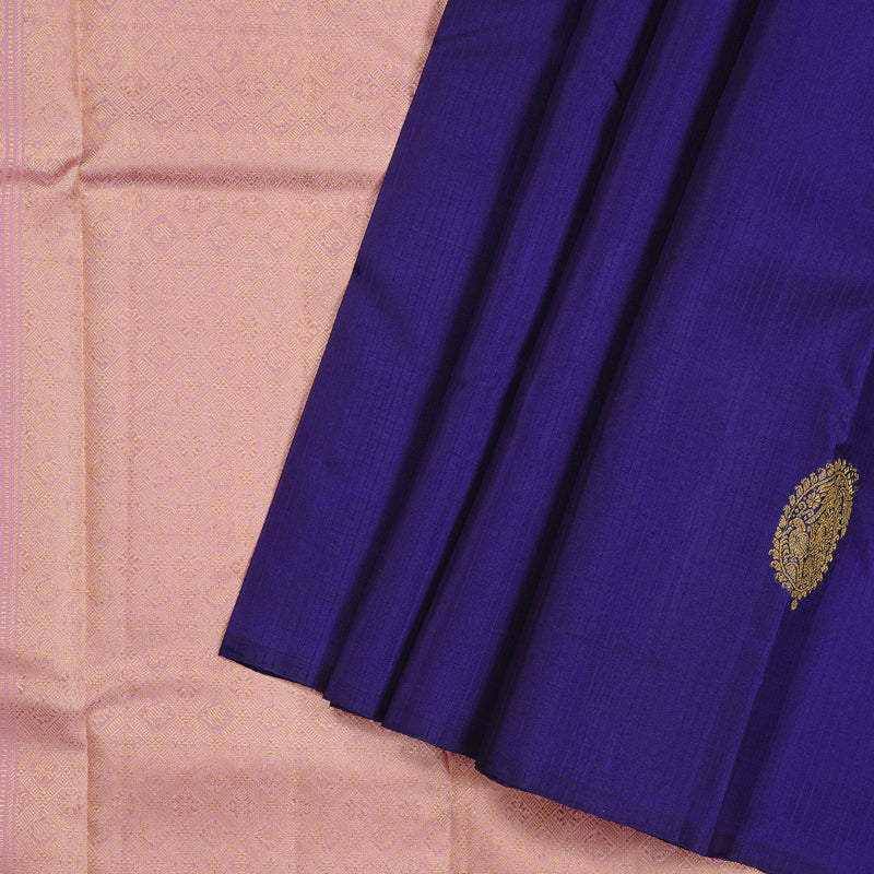 Hayagrivas Blue Handloom Kanjivaram Silk Saree KBD1946B1-1