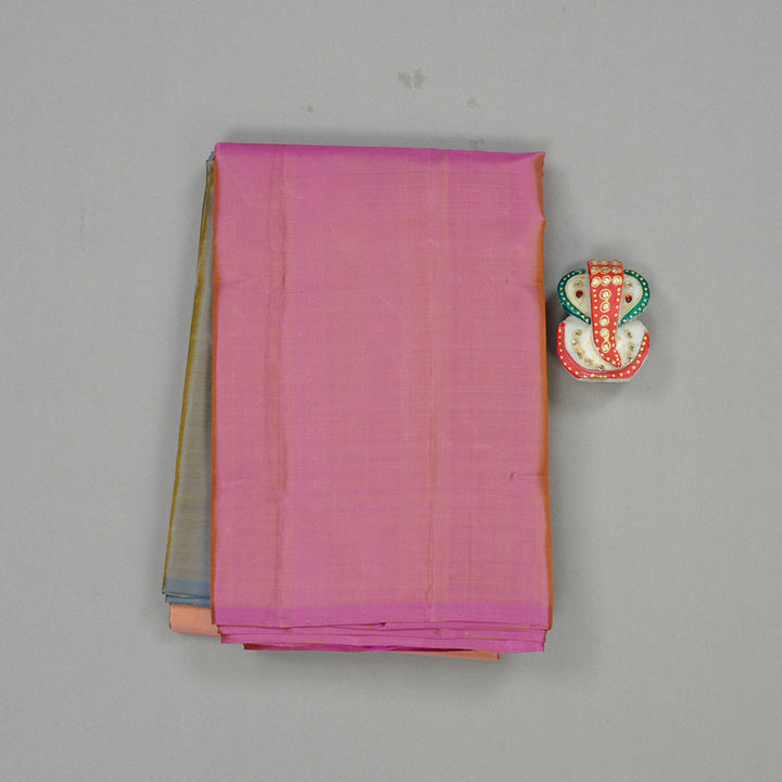 Hayagrivas Muppagam (Sea Blue,Peach Pink And Pink) Handloom Kanjivaram Silk Saree KBD1948B1-18