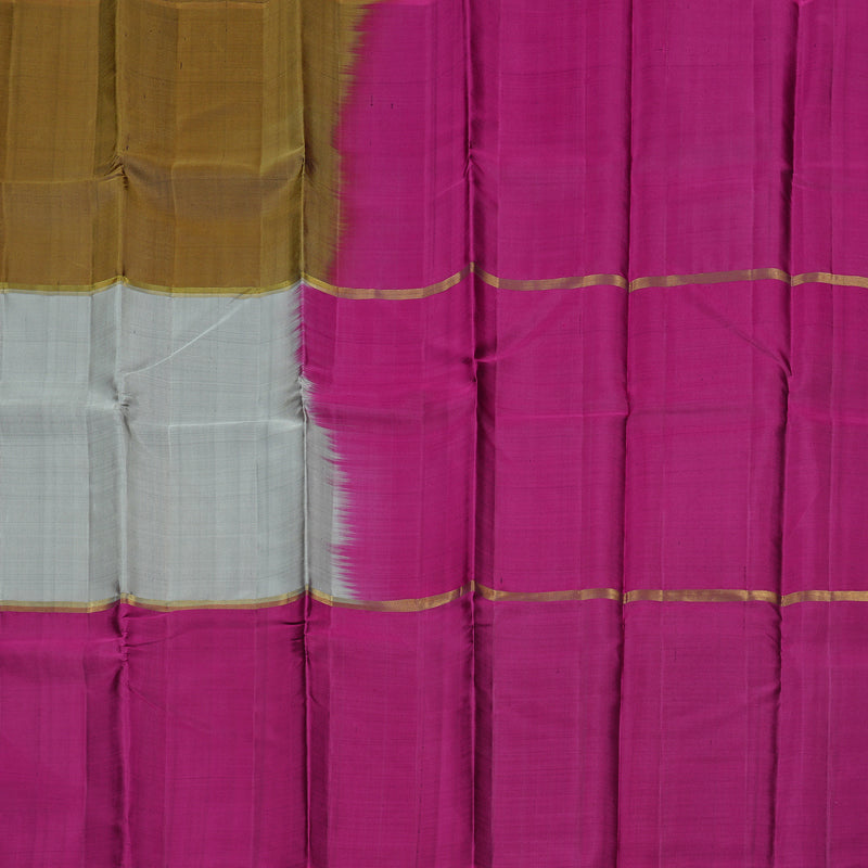 Hayagrivas Mubhagam (Wheat Brown,Grey And Purple) Handloom Kanjivaram Silk Saree KBD1948B1-25