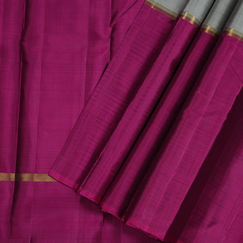 Hayagrivas Mubhagam (Wheat Brown,Grey And Purple) Handloom Kanjivaram Silk Saree KBD1948B1-25