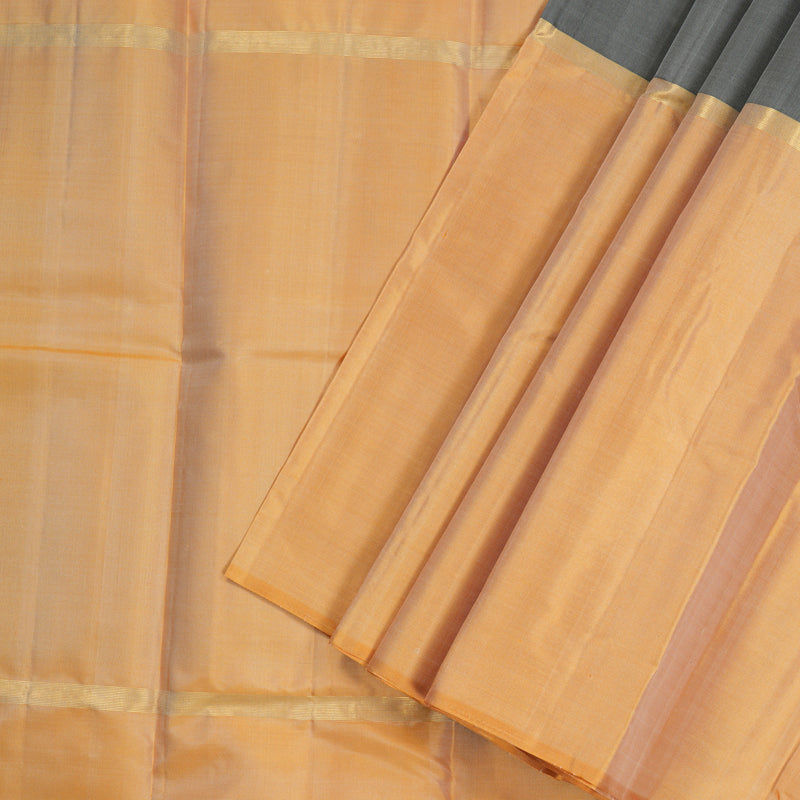 Hayagrivas Handloom Kanjivaram Silk Saree in Ethereal Bubagam (Mustard Yellow, White, and Grey) KBD1948B1-5