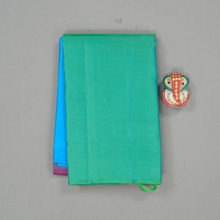 Hayagrivas Mubagam (Sky Blue,Purple And Sea Green) Handloom Kanjivaram Silk Saree KBD1948B1-7