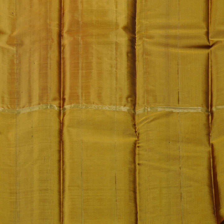 Hayagrivas Mubagam(Grey,Black And Honey Mustard) Handloom Kanjivaram Silk Saree with Honey Mustard Border KBD1948B1-8
