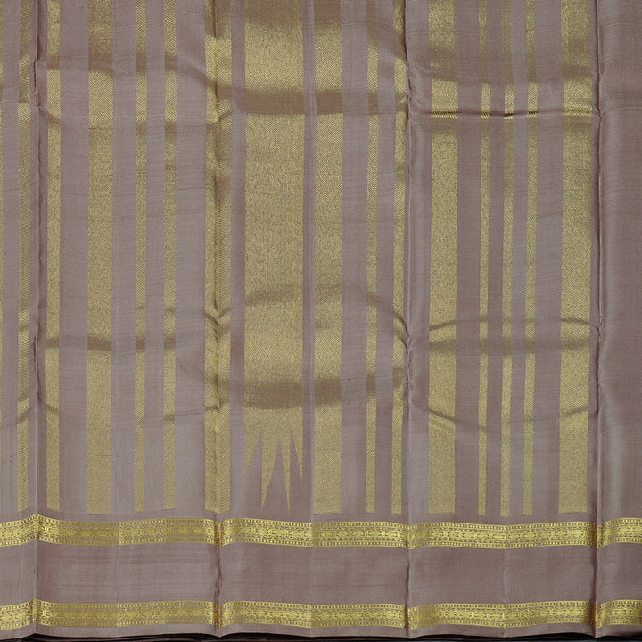 Hayagrivas Black Handloom Kanjivaram Silk Saree with Chocolate Brown Border KBD1949B2-2