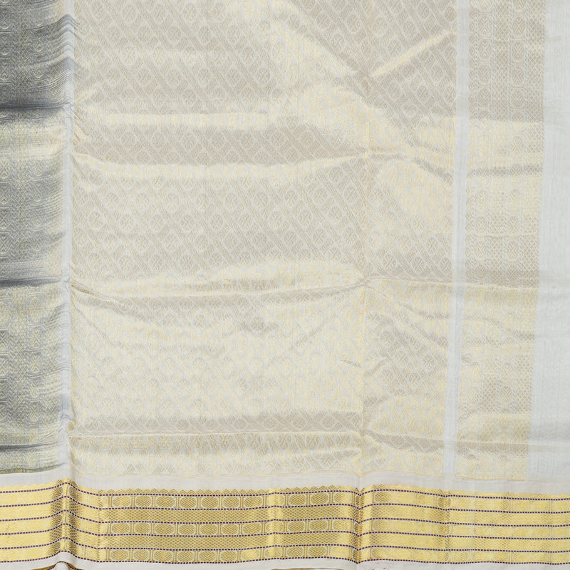 Hayagrivas Handloom Silk Cotton Saree In Alluring Light Purple KBD1951B1-6