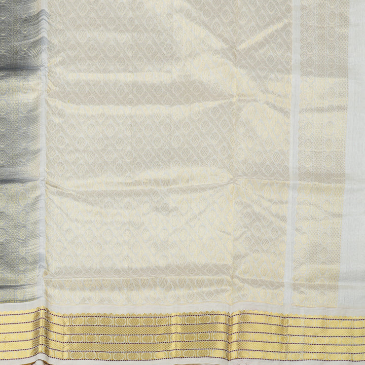 Hayagrivas Handloom Silk Cotton Saree In Alluring Light Purple KBD1951B1-6