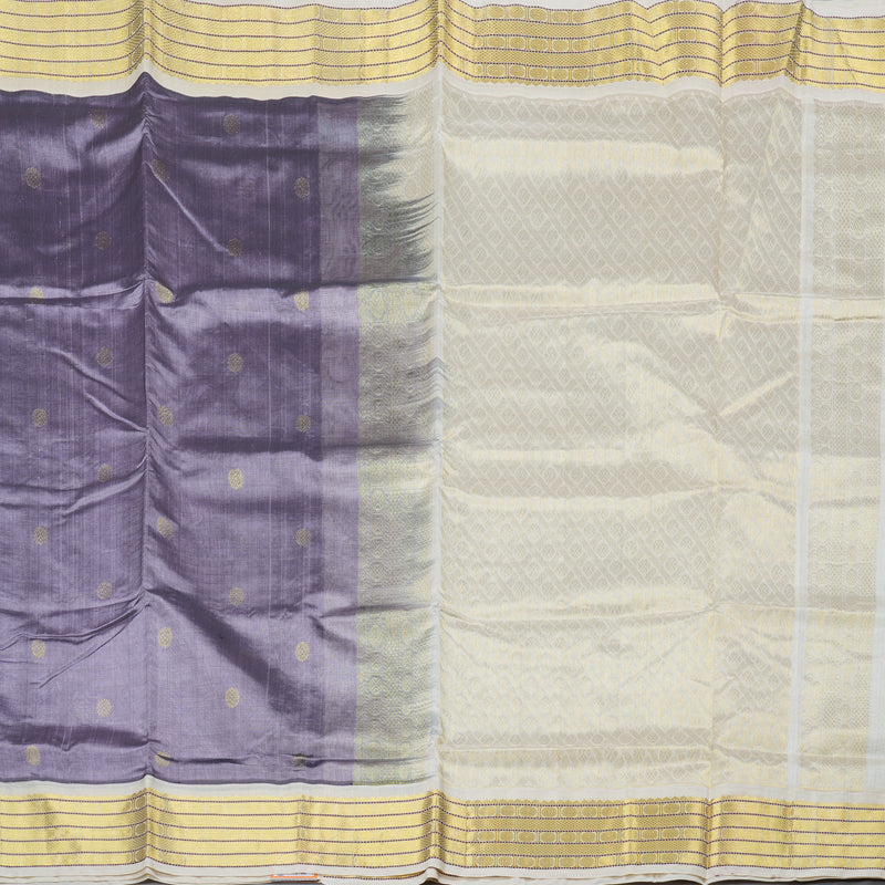 Hayagrivas Handloom Silk Cotton Saree In Alluring Light Purple KBD1951B1-6