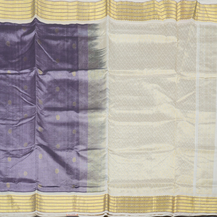 Hayagrivas Handloom Silk Cotton Saree In Alluring Light Purple KBD1951B1-6