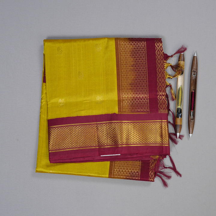 Hayagrivas Handloom Silk Cotton Saree in Energetic Medallion Colour KBD1951B1-9