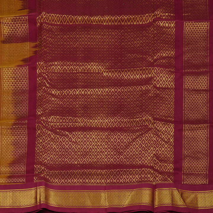 Hayagrivas Handloom Silk Cotton Saree in Energetic Medallion Colour KBD1951B1-9