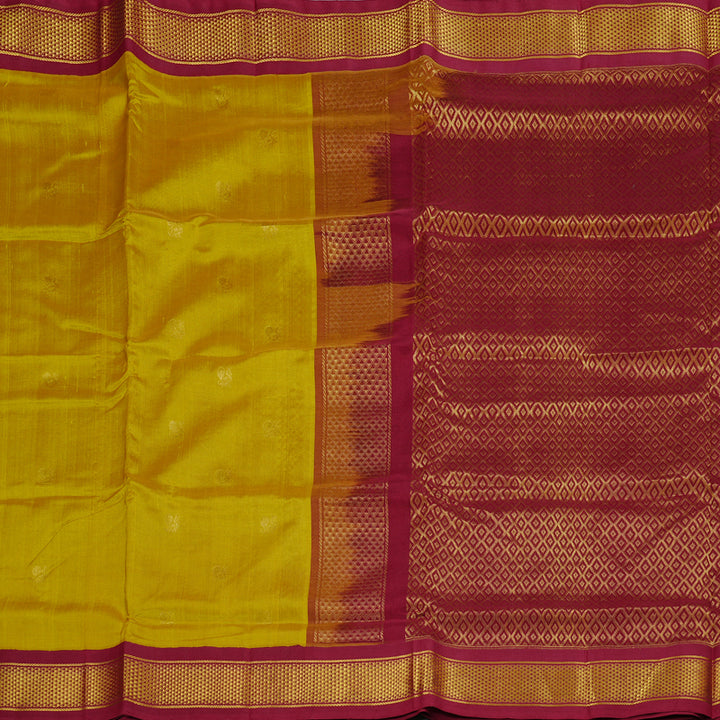 Hayagrivas Handloom Silk Cotton Saree in Energetic Medallion Colour KBD1951B1-9