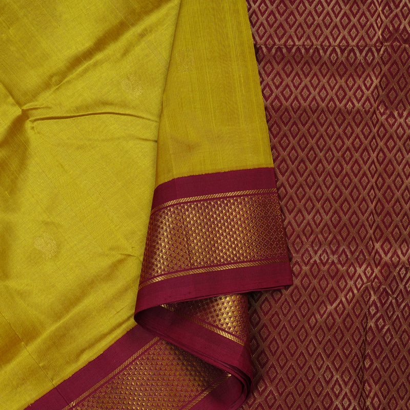 Hayagrivas Handloom Silk Cotton Saree in Energetic Medallion Colour KBD1951B1-9