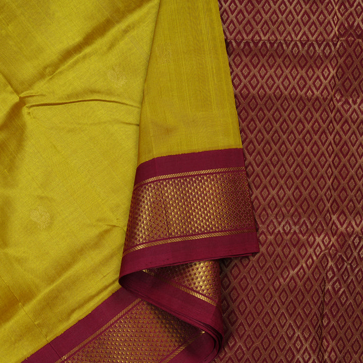 Hayagrivas Handloom Silk Cotton Saree in Energetic Medallion Colour KBD1951B1-9