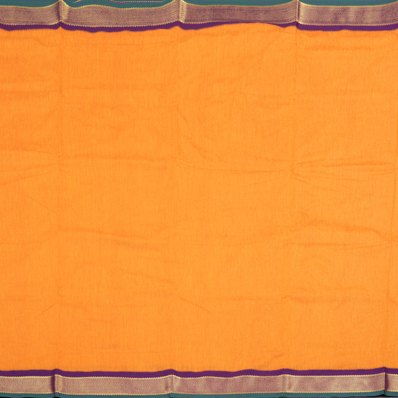 Hayagrivas Ten Yards Semi Silk Saree in Cheerful Mango Yellow KBD1953B11-3