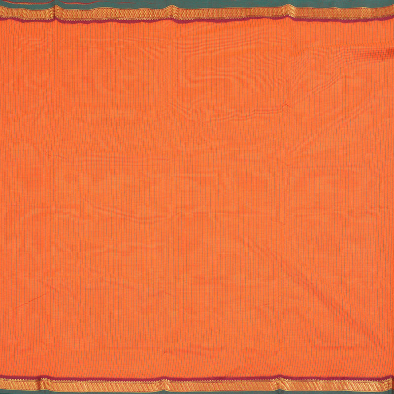 Hayagrivas Ten Yards Semi Silk Saree in Sun-Kissed Orange KBD1953B13-3